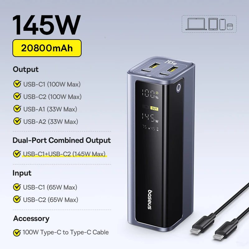 Baseus 20800mAh 145W Power Bank