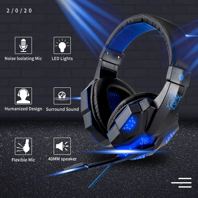 RGB Wired Gaming Headset with Microphone