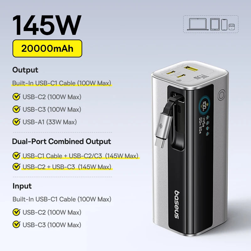 Baseus 20800mAh 145W Power Bank