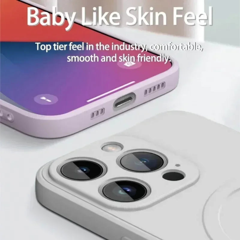 Luxury Liquid Silicone MagSafe iPhone Case