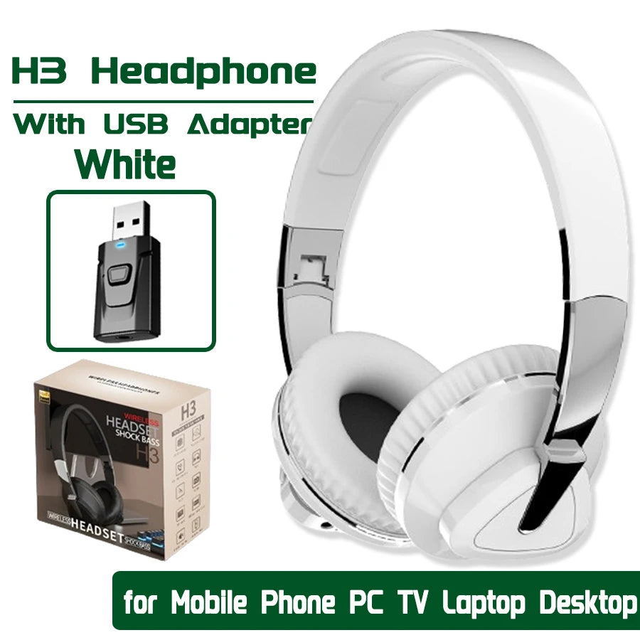 HiFi Bluetooth Wireless Headphones with USB Adapter