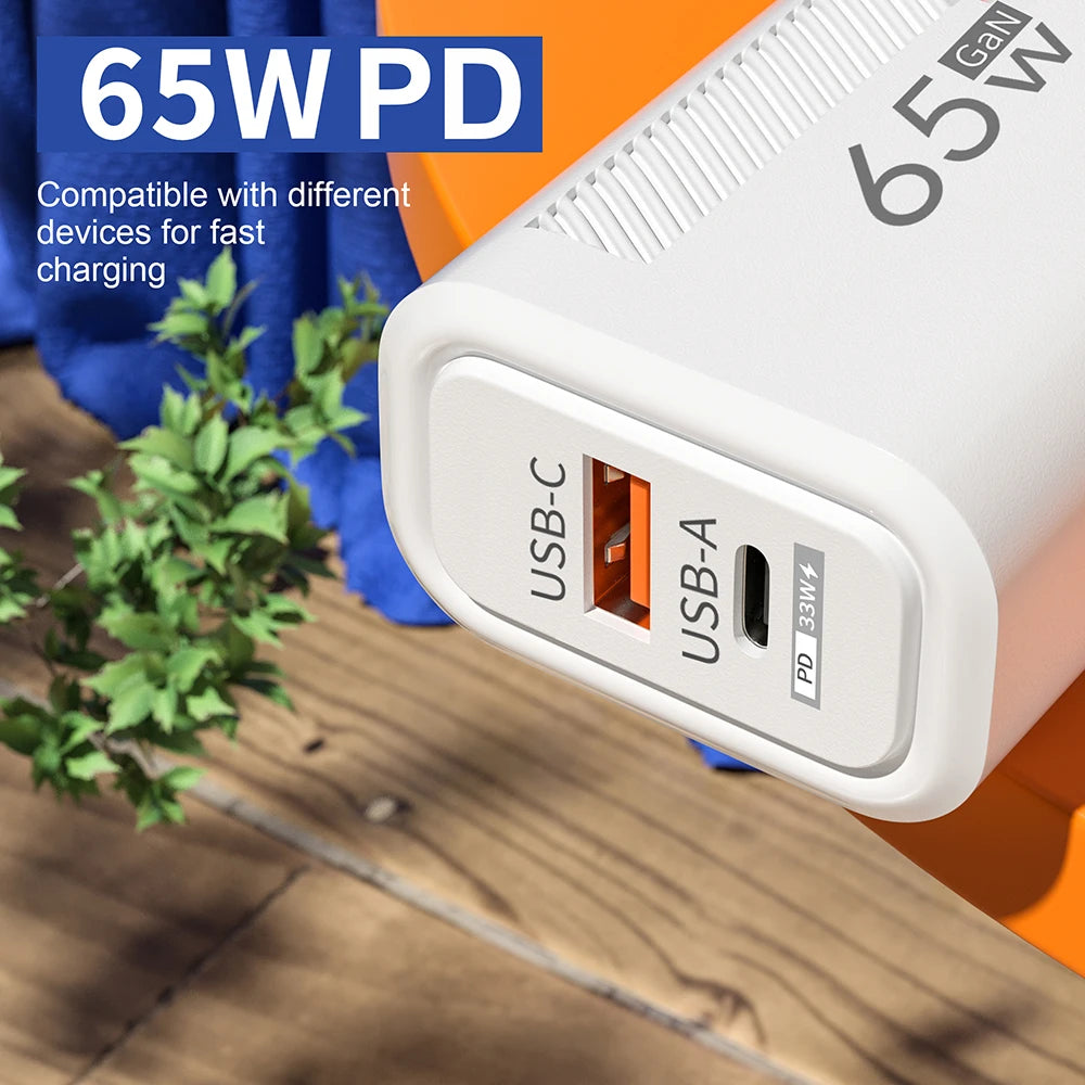 65W GaN USB-C Fast Charger