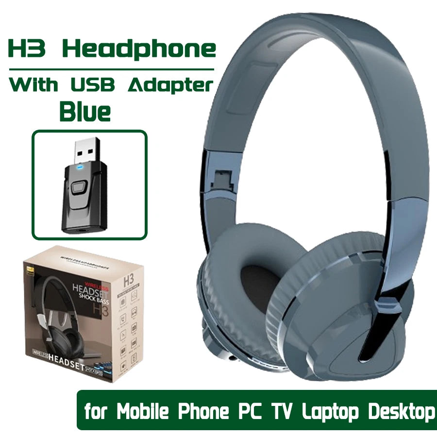 HiFi Bluetooth Wireless Headphones with USB Adapter