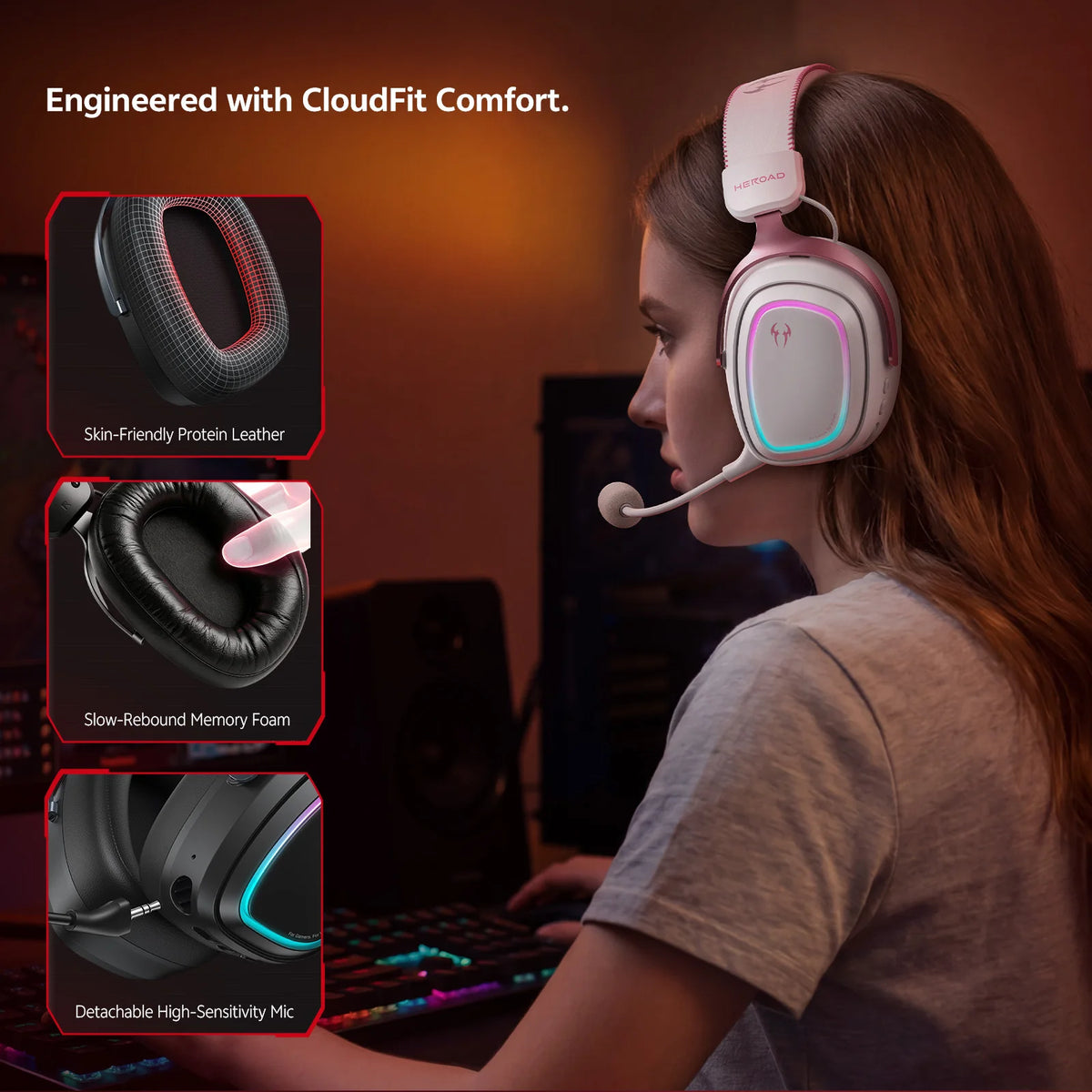 QCY GT2 RGB Wireless Gaming Headset