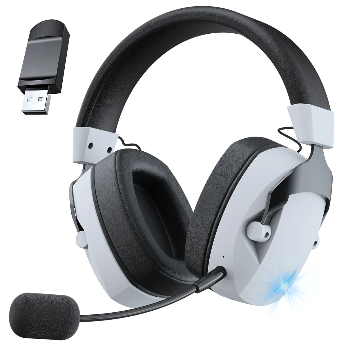 Wireless Gaming Headset with Detachable Mic