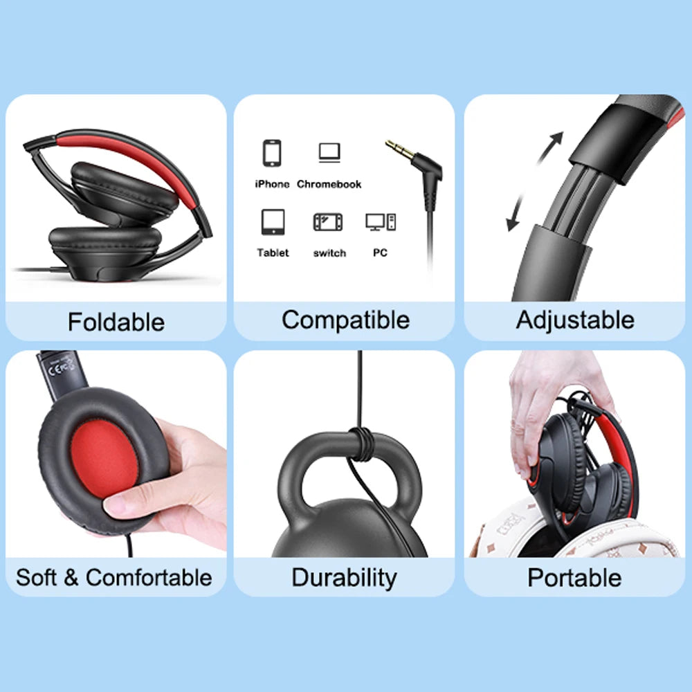 Wired Headphones with Safe Volume Limit