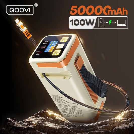 QOOVI 50000mAh 100W Power Bank