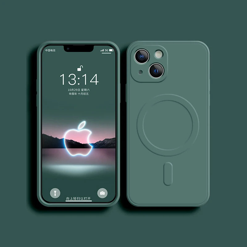 Luxury Liquid Silicone MagSafe iPhone Case