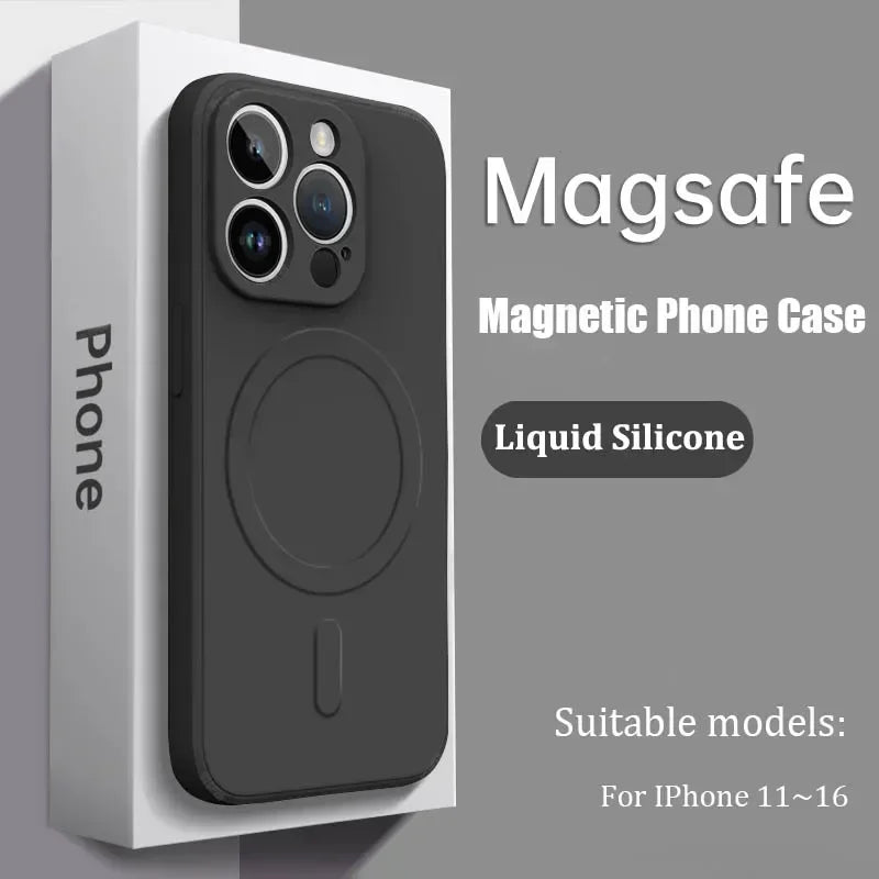 Luxury Liquid Silicone MagSafe iPhone Case