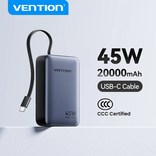 Vention 20000mAh 45W Fast Charging Power Bank