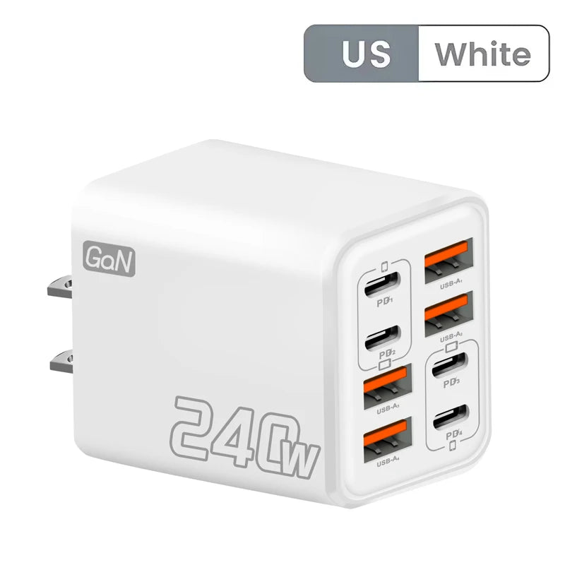 240W GaN 8-Port USB-C Charger