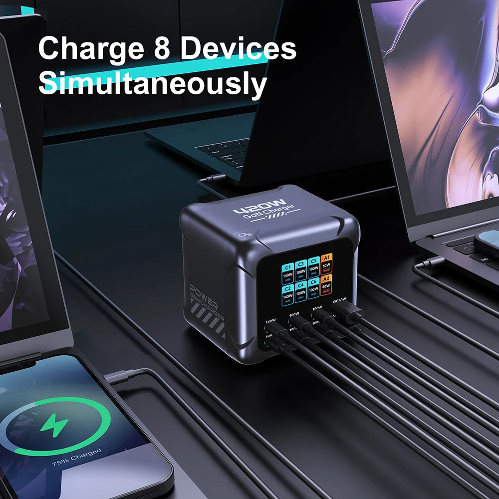 420W GaN Multi-Port Charging Station