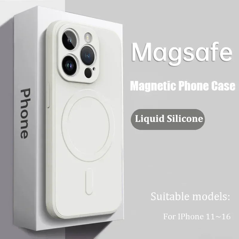 Luxury Liquid Silicone MagSafe iPhone Case