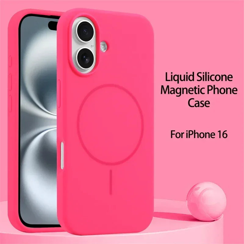 Premium Liquid Silicone MagSafe iPhone Case
