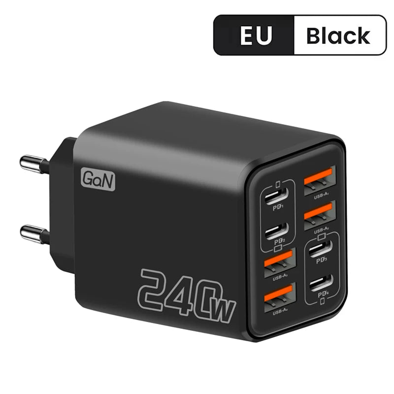 240W GaN 8-Port USB-C Charger