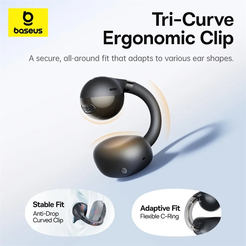 Baseus BC1 Open-Ear Wireless Earbuds | Bluetooth 6.0 | IP55 Waterproof