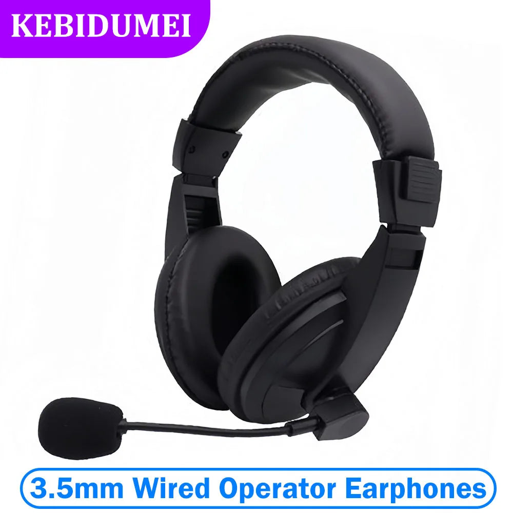 3.5mm Call Center Headset with Noise-Canceling Mic