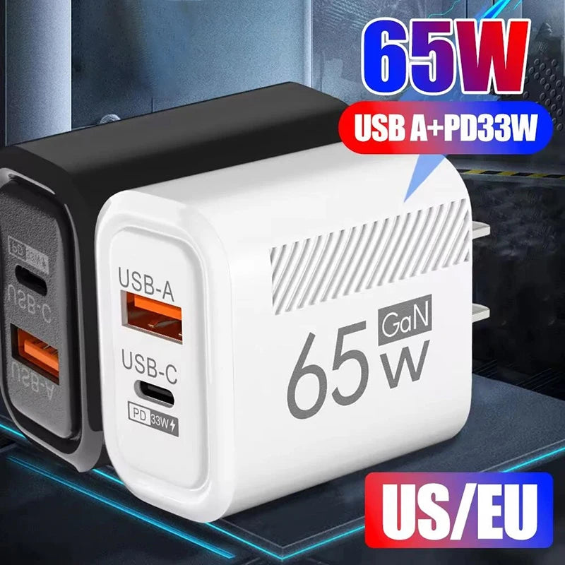 65W GaN USB-C Fast Charger