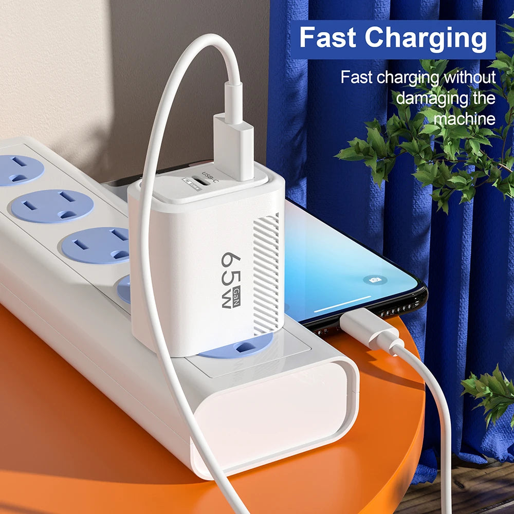 65W GaN USB-C Fast Charger