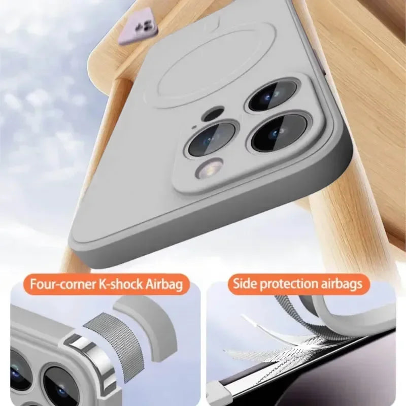 Luxury Liquid Silicone MagSafe iPhone Case