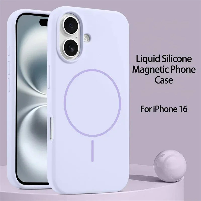 Premium Liquid Silicone MagSafe iPhone Case