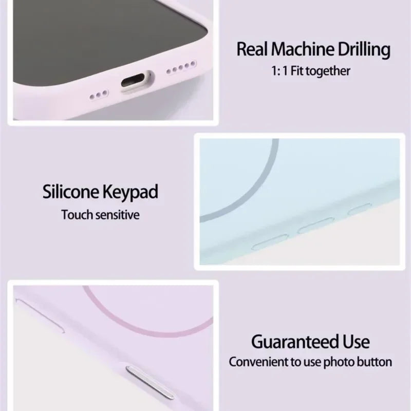 Premium Liquid Silicone MagSafe iPhone Case