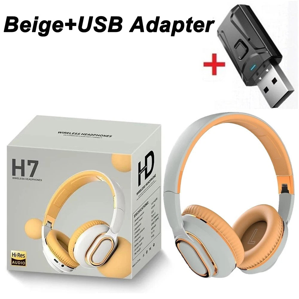HiFi Bluetooth Wireless Headphones with USB Adapter