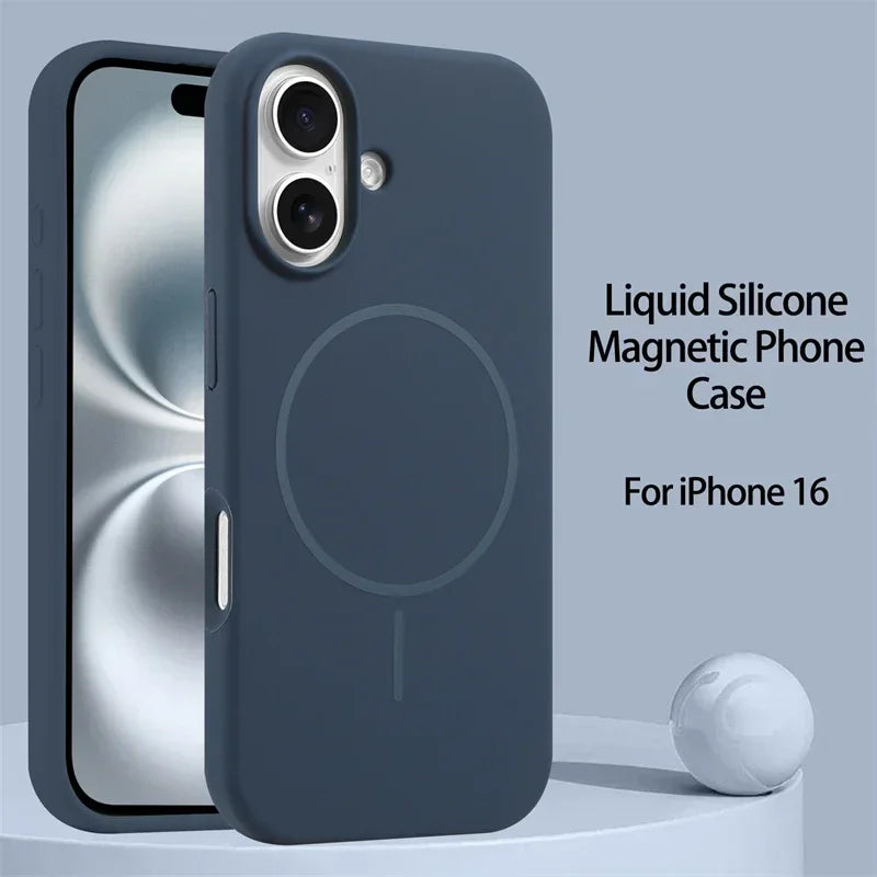 Premium Liquid Silicone MagSafe iPhone Case
