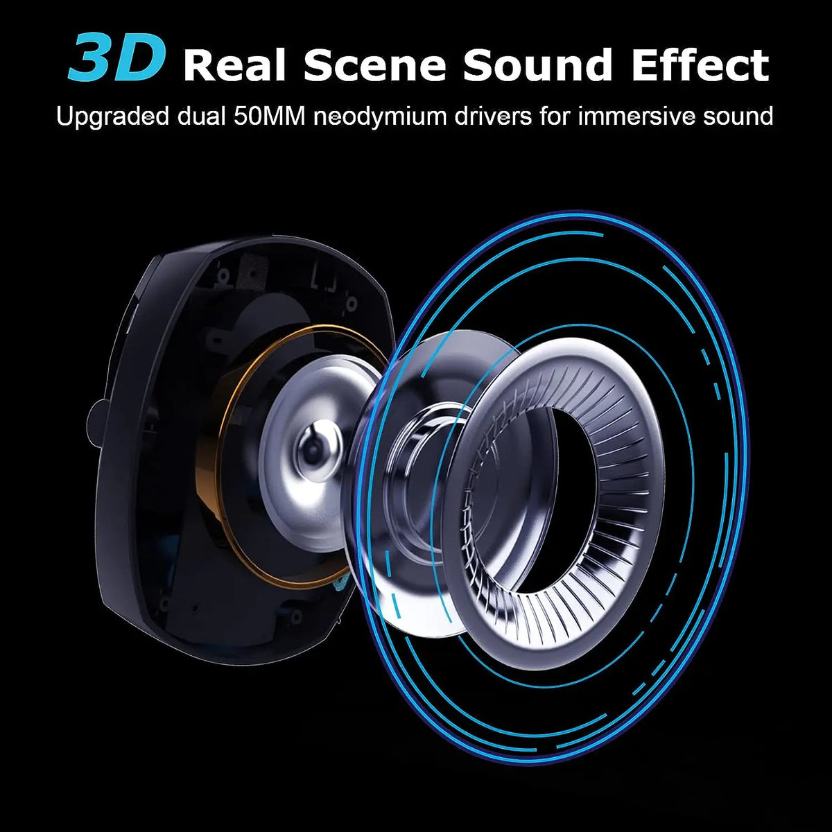 Wireless Gaming Headset with Detachable Mic