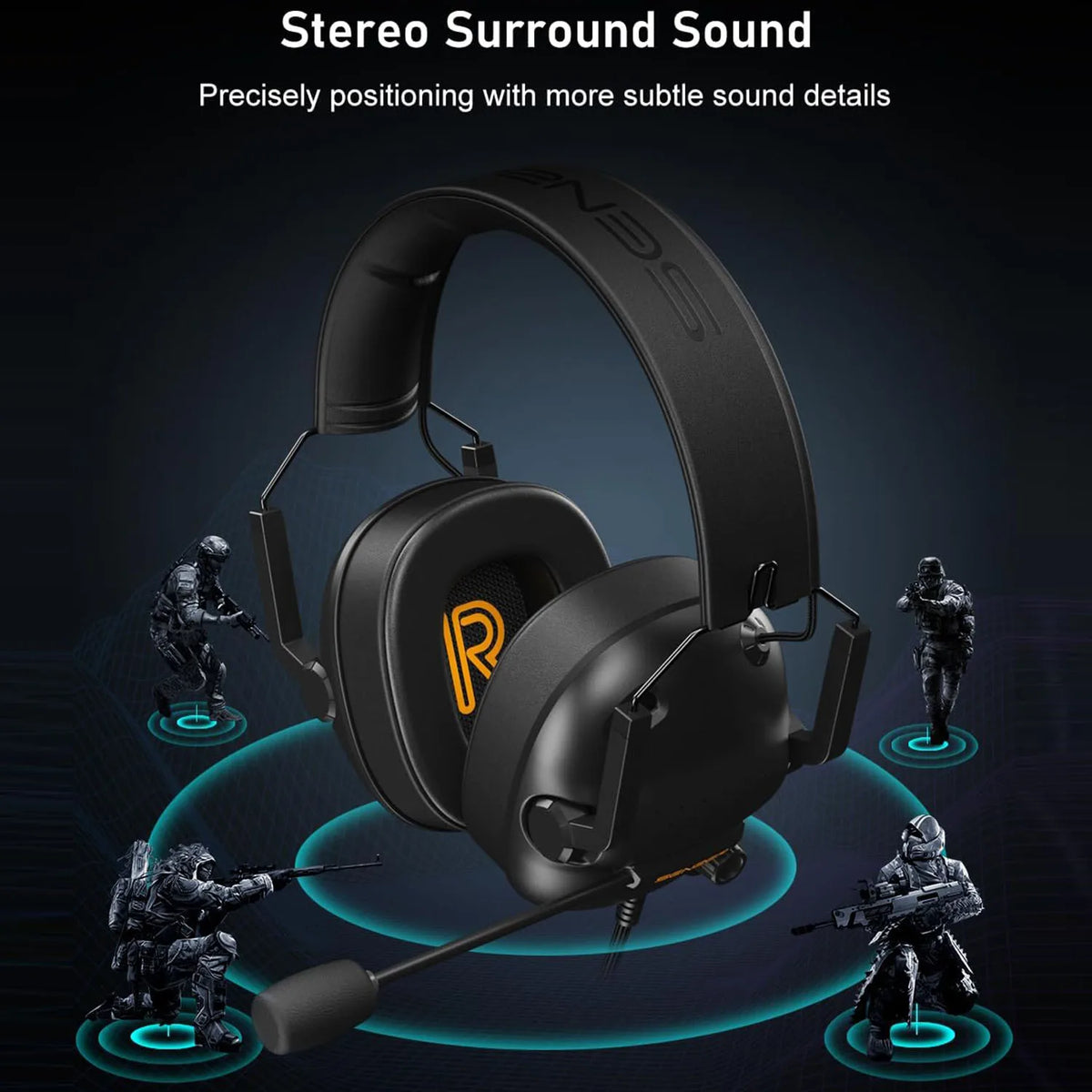 Wired Gaming Headset with Noise-Canceling Mic