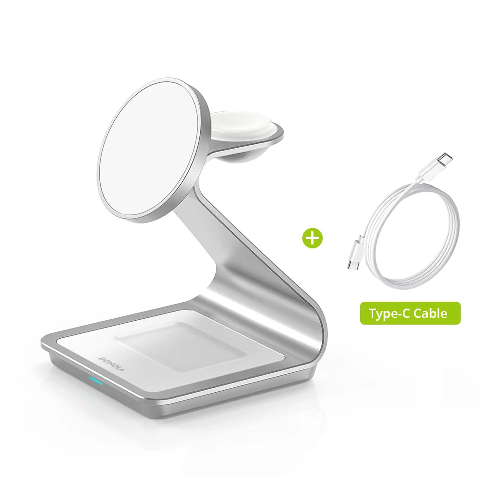 3-in-1 Magnetic Wireless Charging Station | iPhone, Apple Watch & AirPods Charger