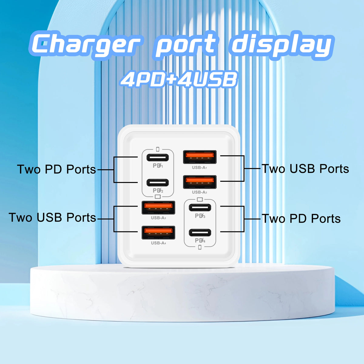 240W GaN 8-Port USB-C Charger