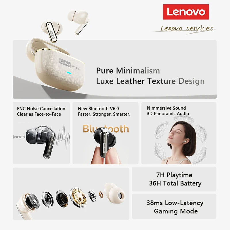 Lenovo LE208 Bluetooth 6.0 Gaming Earbuds