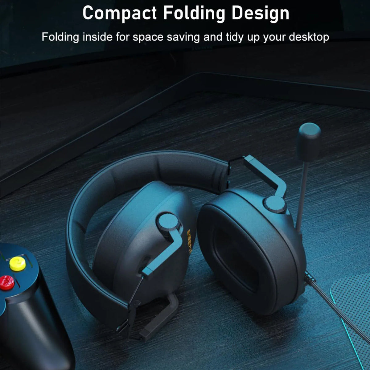 Wired Gaming Headset with Noise-Canceling Mic