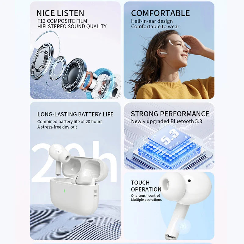 KEVX Air Pro Wireless Earbuds – Bluetooth 5.3 Noise Cancelling