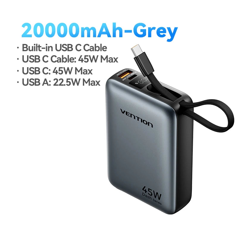 Vention 20000mAh 45W Fast Charging Power Bank