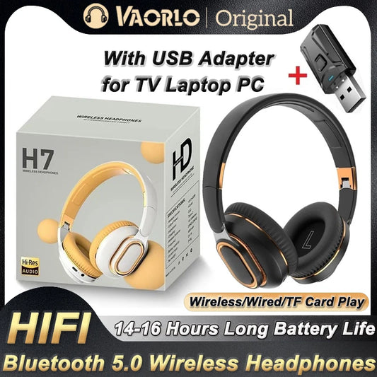 HiFi Bluetooth Wireless Headphones with USB Adapter