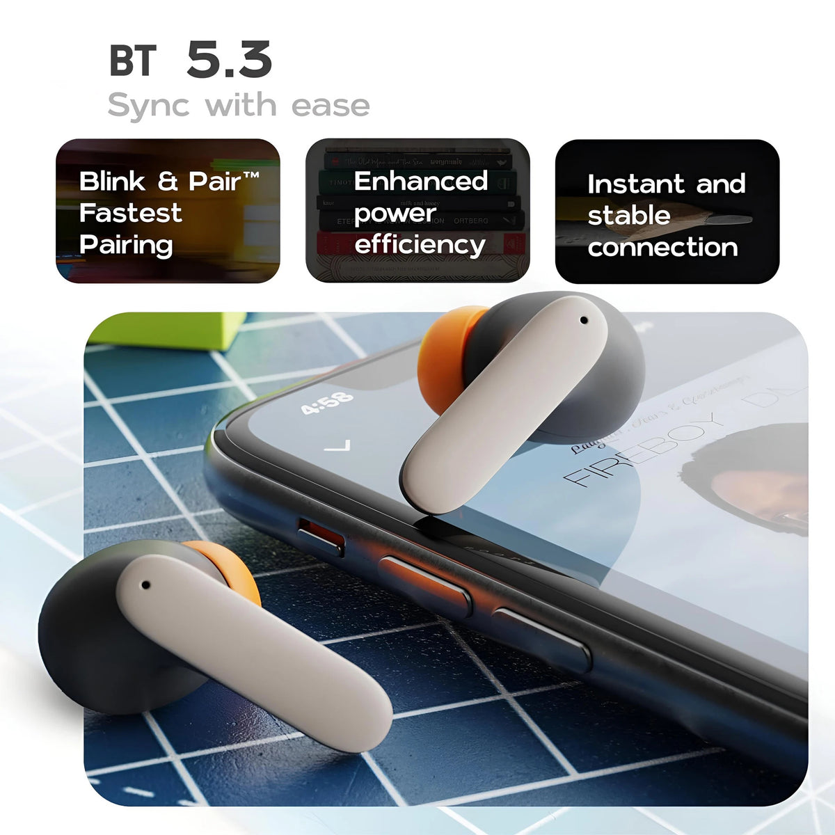 KEVX Air Pro Max Wireless Earbuds, Bluetooth 5.4 ENC Noise Cancelling